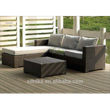 DE-(45) outdoor furniture sofa wicker/ rattan new l shaped sofa designs